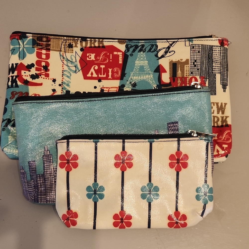 Stylish Multi-Color Cosmetic Bag Set